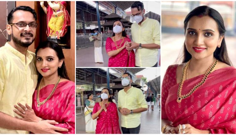 Manjari and husband at Guruvayoor viral News Latest Malayalam