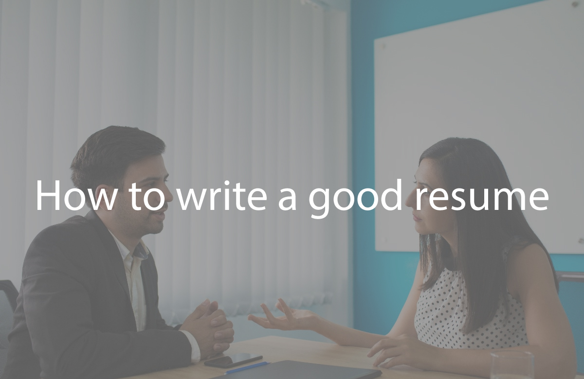 How to write a good resume