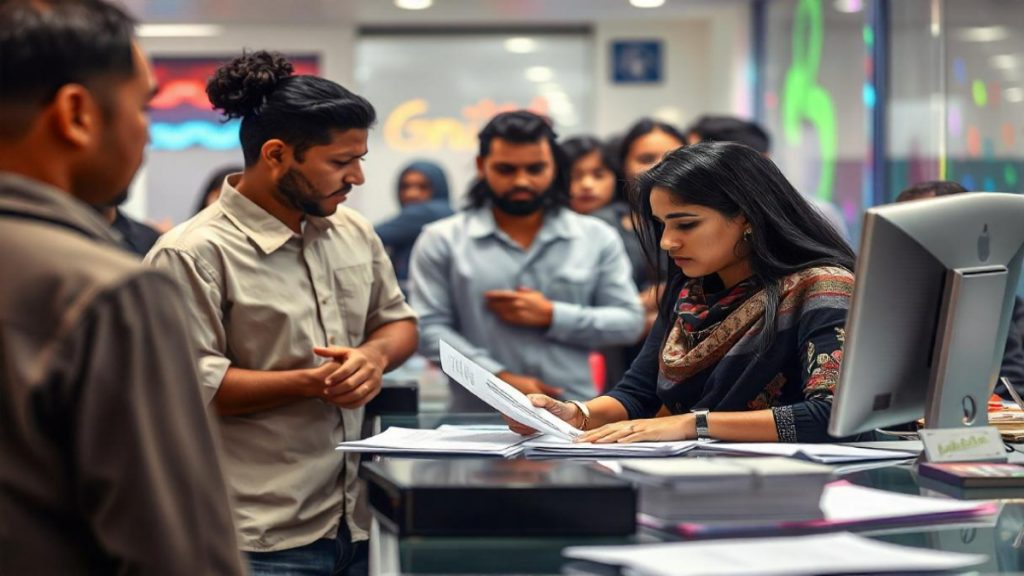 Dubai visa processor - queueing in Dubai